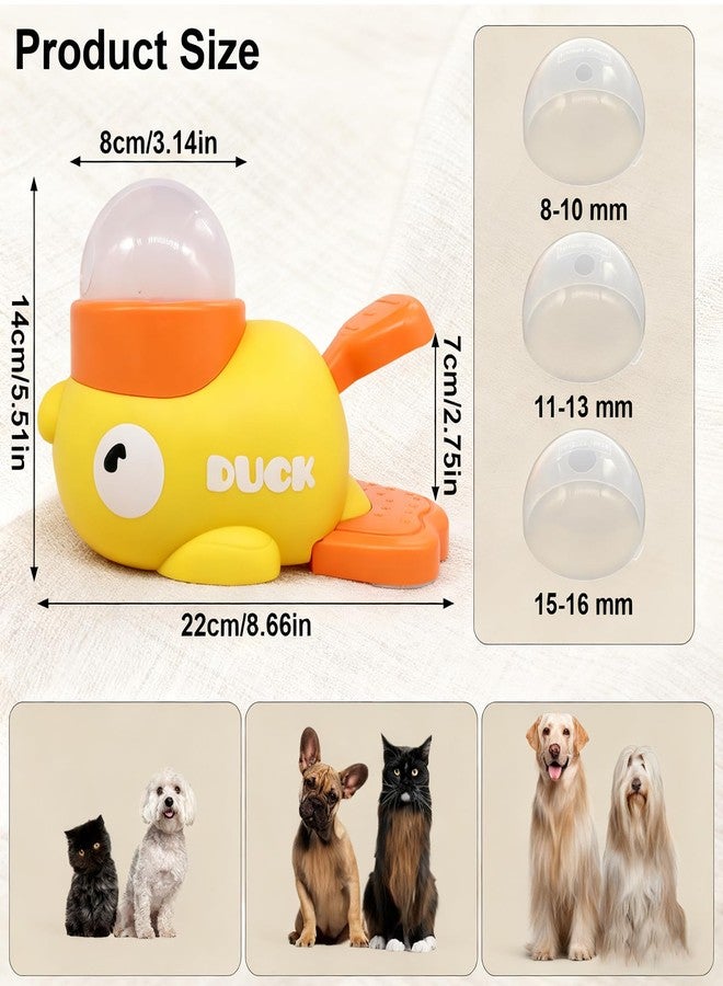 Canumer 2-in-1 Dog Interactive Treat Dispenser Toy - Durable Food Puzzle Slow Feeder, Duck Shape Enrichment Toys with Button, Mentally Stimulating Toys for Dogs/Cats/Pets - Image 2